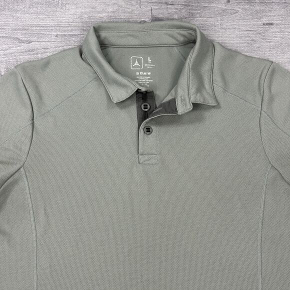 Triple Aught Design Caliber Polo shirt Men Sz L USA Technical Performance Gray - Picture 4 of 10